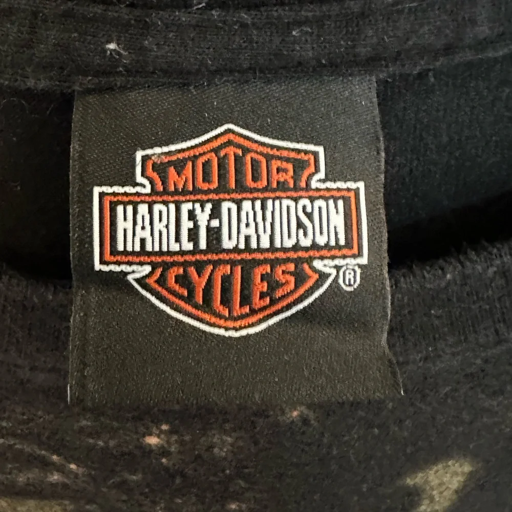 Harley-Davidson Black and Orange Bleached Logo Tee Heritage Lisle, IL - Picture 3 of 4